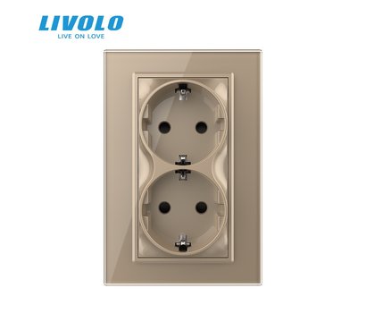 Изображение 2 Розетка Livolo VL-C7CTF16A.TF16A-AP Gold glass