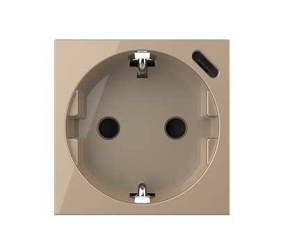 Изображение 2 Розетка Livolo VL-FCTF16A.UC18W-2AP Gold с шторками