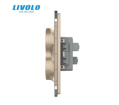 Изображение 3 Розетка Livolo VL-C7CTF16A.TF16A-AP Gold glass