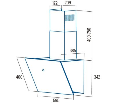 Изображение 2 Вытяжка Cata Lena 600 XGWH
