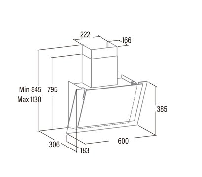 Зображення 2 Витяжка Cata Valto 600 XGBK