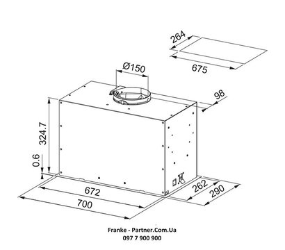 Изображение 2 Вытяжка Franke Box Flush Evo FBFEBKMATTA70