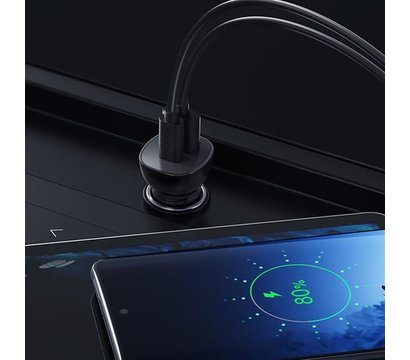 Зображення 4 Зарядний пристрій Choetech (1USB Type C; 1USB) 38W PD3.0 QC3.0 Black — TC0005