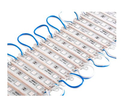 Зображення 2 Світлодіодний модуль Ledua 5050-3smd 12V IP65 Blue на 0.72 Вт