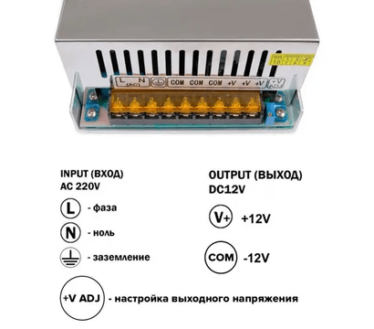 Зображення 3 Блок живлення для камер Biom TR-800-12 металевий, Струм (А): 66,7 А