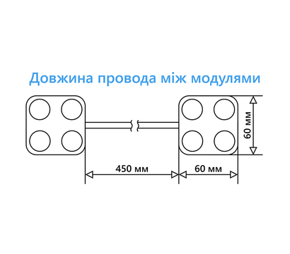 Зображення 6 Світлодіодний модуль Ledua 2835-4smd X-line X4 IP67 White на 4.0 Вт