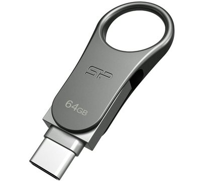Зображення 3 USB флеш накопичувач Silicon Power Mobile C80, Silver 32GB USB 3.2 - SP064GBUC3C80V1S