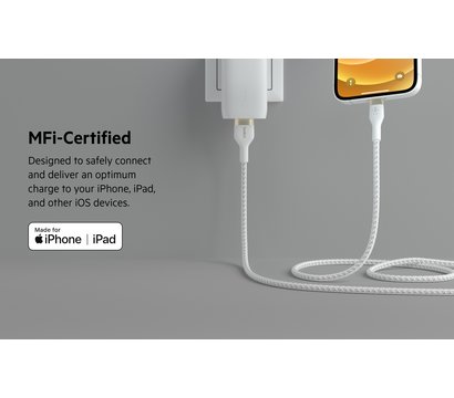 Изображение 13 Кабель Belkin USB-A - Lightning, 1m, white - CAA010BT1MWH