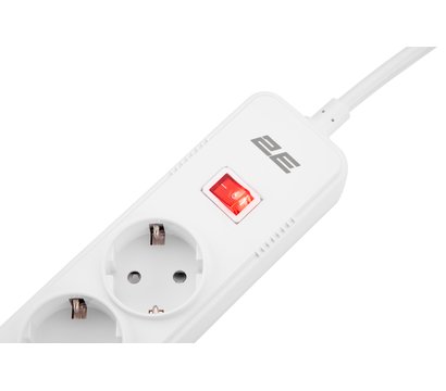 Зображення 4 Мережевий фільтр 2E 5XSchuko, 3G*1.5мм, 3*USB-A, 2м, white - 2E-SP515M2USBWH 5 розеток