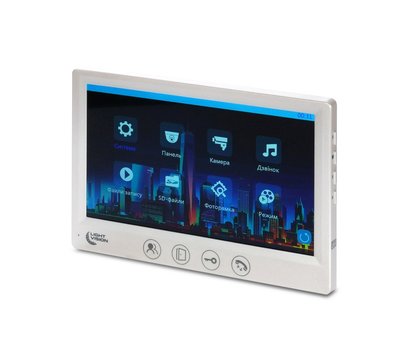 Изображение 4 Домофонный комплект LightVision Amsterdam FHD White + Rio FHD Grey сенсорные кнопки, Цвет (домофон + панель): белый + серый
