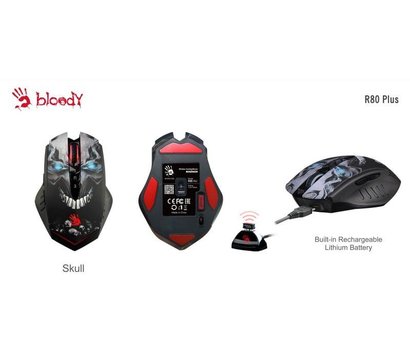 Зображення 4 Миша A4Tech R80 Plus Bloody USB Black