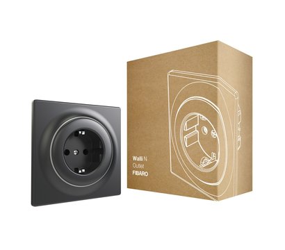 Изображение 2 Умная розетка Fibaro Walli N Outlet type F Black — FGWSONF-011 черный цвет