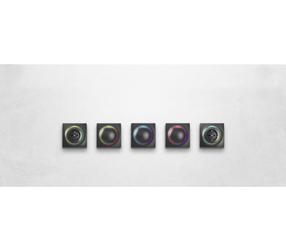 Зображення 2 Рамка для розетки Fibaro Walli FG-WX-PP-0004 Black трійна