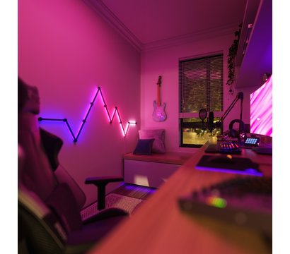 Изображение 9 Накладка для светильников Nanoleaf Lines Skins Matte Black - 9 шт.