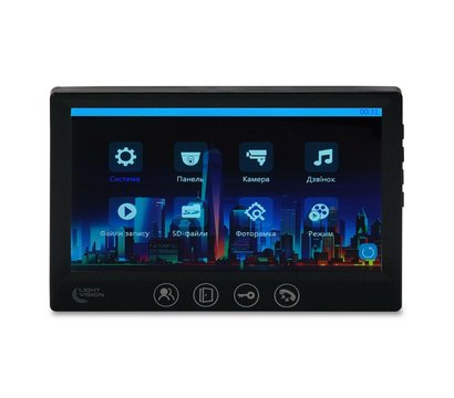Изображение 2 Домофонный комплект LightVision Amsterdam FHD Black + Rio FHD Gold сенсорные кнопки, Цвет (домофон + панель): черный + золотой