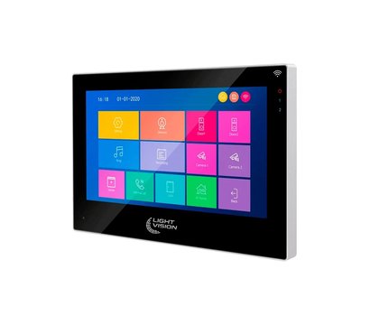 Изображение 4 Домофонный комплект LightVision Singapore 7" WiFi FHD Black + RIO FHD Black сенсорные кнопки, Цвет (домофон + панель): черный + черный