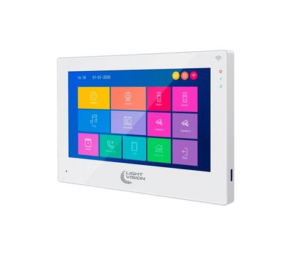 Зображення 5 Домофонна система LightVision Singapore 7" WiFi FHD White + RIO FHD Grey, Колір (домофон + панель): білий + сірий