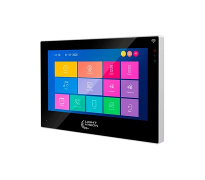Зображення 5 Комплект відеодомофона LightVision Singapore 10" WiFi FHD Black + RIO FHD Gold, Колір (домофон + панель): чорний + золотий
