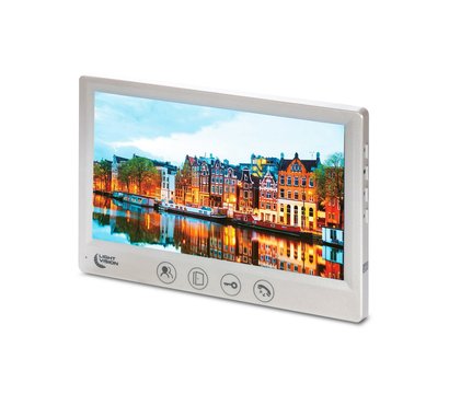 Изображение 8 Домофонный комплект LightVision Amsterdam FHD White + Rio FHD Gold сенсорные кнопки, Цвет (домофон + панель): белый + золотой
