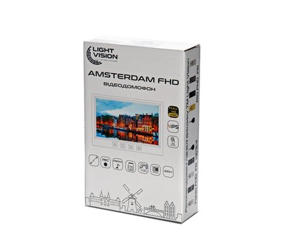Изображение 10 Домофонна система LightVision Amsterdam FHD White + Rio FHD Silver, Цвет (домофон + панель): белый + серебряный
