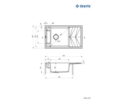 Изображение 2 Кухонная мойка Deante Magnetic, ZRM_A113