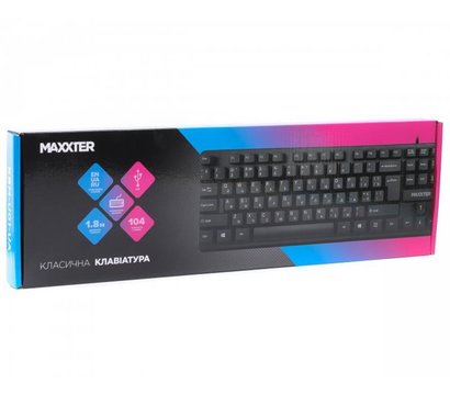 Зображення 3 Клавіатура Maxxter KBM-U01-UA USB Black