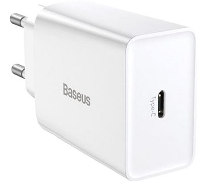 Зображення 3 Зарядний пристрій Baseus (1USB-C 3A) 20W White — CCFS-SN02