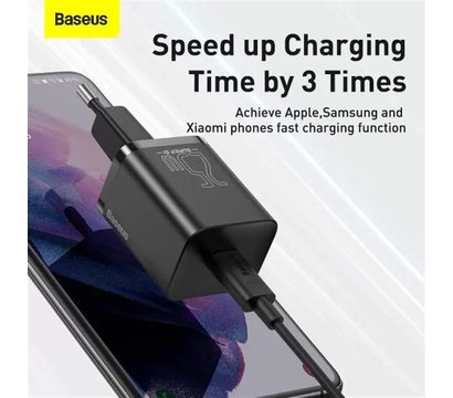 Изображение 6 Зарядное устройство Baseus Super Si Quick Charger 1C (1USB-C) 25W Black — CCSP020101
