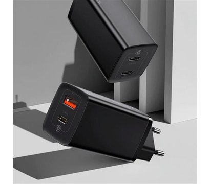 Зображення 7 Зарядний пристрій Baseus GaN2 Lite Quick Charger (1USB, 1Type-C) QC/PD, 5A, 65W Black — CCGAN2L-B01