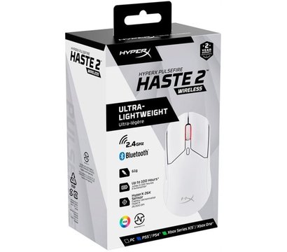 Зображення 8 Миша HyperX Pulsefire Haste 2 WL White — 6N0A9AA