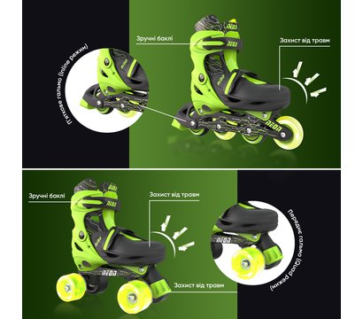 Изображение 17 Ролики для детей Neon Сombo, 34-37, light green - NT10G4