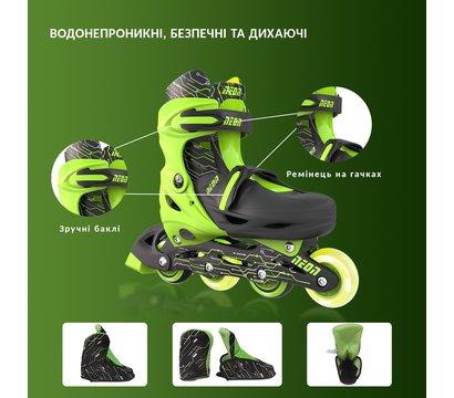 Изображение 18 Ролики для детей Neon Сombo, 34-37, light green - NT10G4
