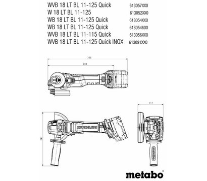 Зображення 11 Болгарка Metabo WVB 18 LT BL 11-125 Quick