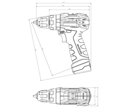 Зображення 4 Дриль-шурупокрут Metabo Powermaxx SB BL
