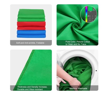 Зображення 4 Фон для фото Puluz PU5207G green Chroma Key 2х2м