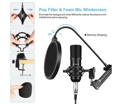 Изображение 2 Микрофон Puluz PU612B Black