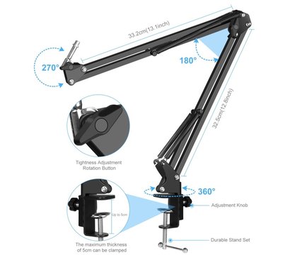 Изображение 3 Микрофон Puluz PU612B Black