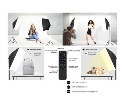 Зображення 6 Студійне освітлення Visico LED-170 Double Kit