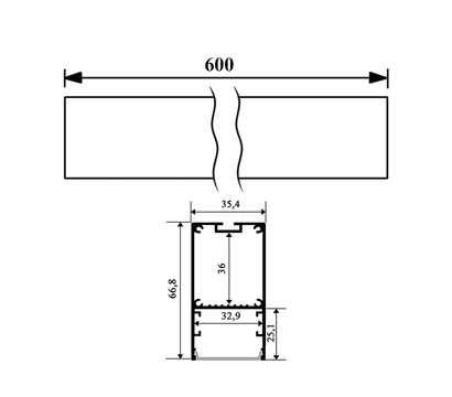 Изображение 3 Светодиодный LED светильник Ledua N44-600 21,6W 2160lm 6500K 220V White