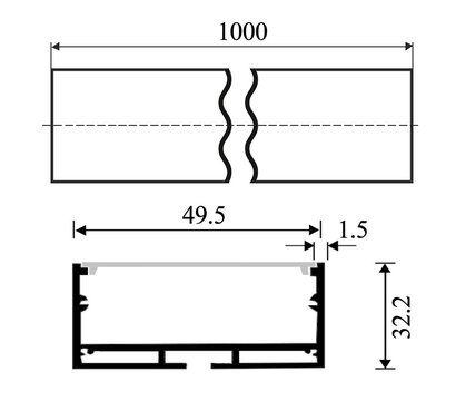 Зображення 4 LED світильник Ledua N23-1-1000 57,6W 3600lm 6000K 220V Black на 57.6 Вт