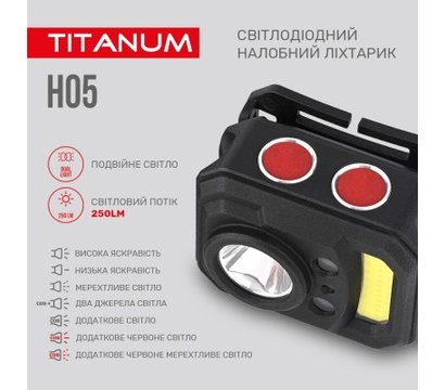Зображення 4 Ліхтар на чоло Titanum TLF-H05