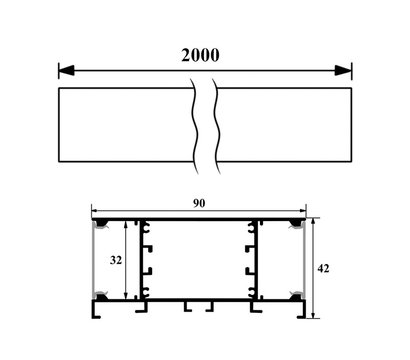 Зображення 6 LED світильник Ledua N39-2000 80W 3840lm 3500K 220V Black алюміній + пластик