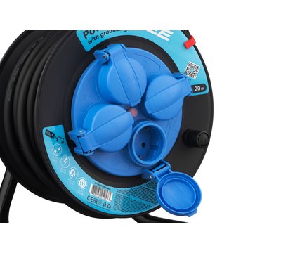Зображення 13 2E 2E-CR4315IP44M20, 3G*1.5мм, 20м, Black 4 розеток