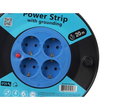 Зображення 5 2E 2E-CR4315IP20M20, 3G*1.5мм, 20м, Black 4 розеток