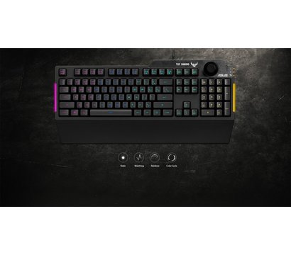 Изображение 9 Клавиатура Asus TUF Gaming K1 USB Black UKR — 90MP01X0-BKMA00