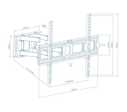 Изображение 2 TV крепление поворотно-наклонный Walfix R-514B