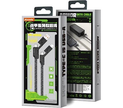 Зображення 4 Кабель Proda PD-B96th USB/USB Type C - Lightning/USB-C 100W, 1.5м, Black - PD-B96th-BK
