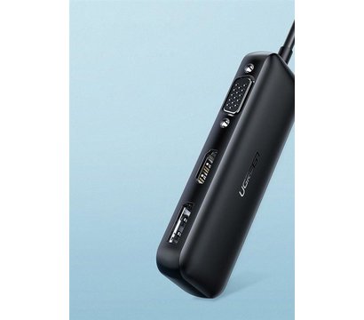 Зображення 2 Адаптер Ugreen CM260 USB Type-C - DisplayPort+HDMI+VGA, Black - 60568