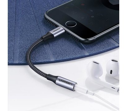 Зображення 5 Адаптер Ugreen US211 Lightning - 3.5 мм , Gray - 30756