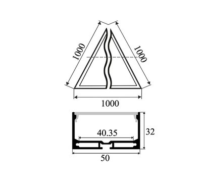Изображение 2 LED светильник Ledua Дельта треугольник 72W 5400Lm 6000К 220V алюминий + пластик